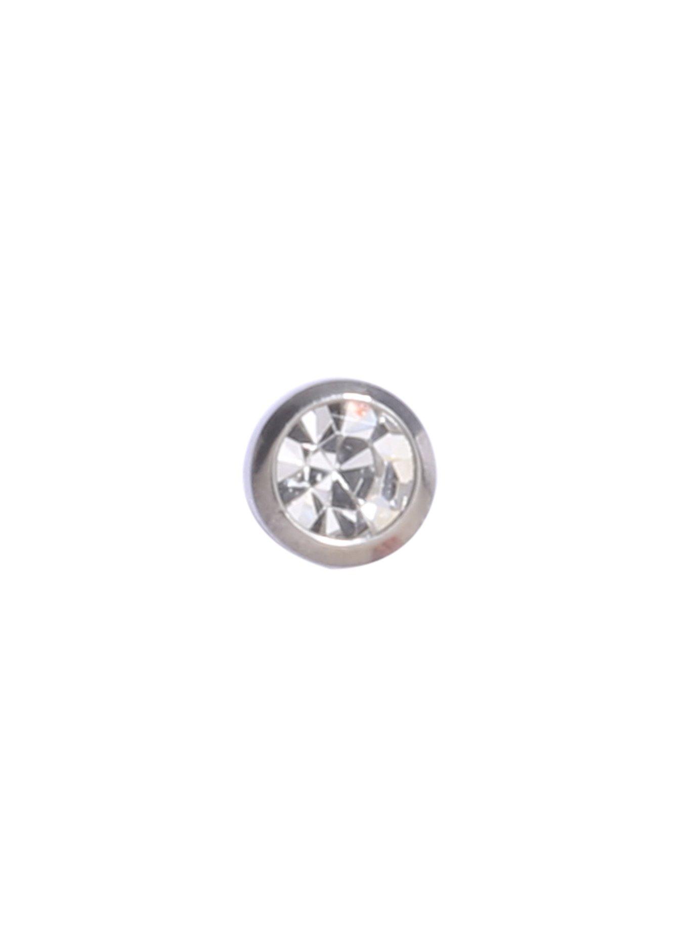 18G 3/16" Titanium Labret Stud, , hi-res