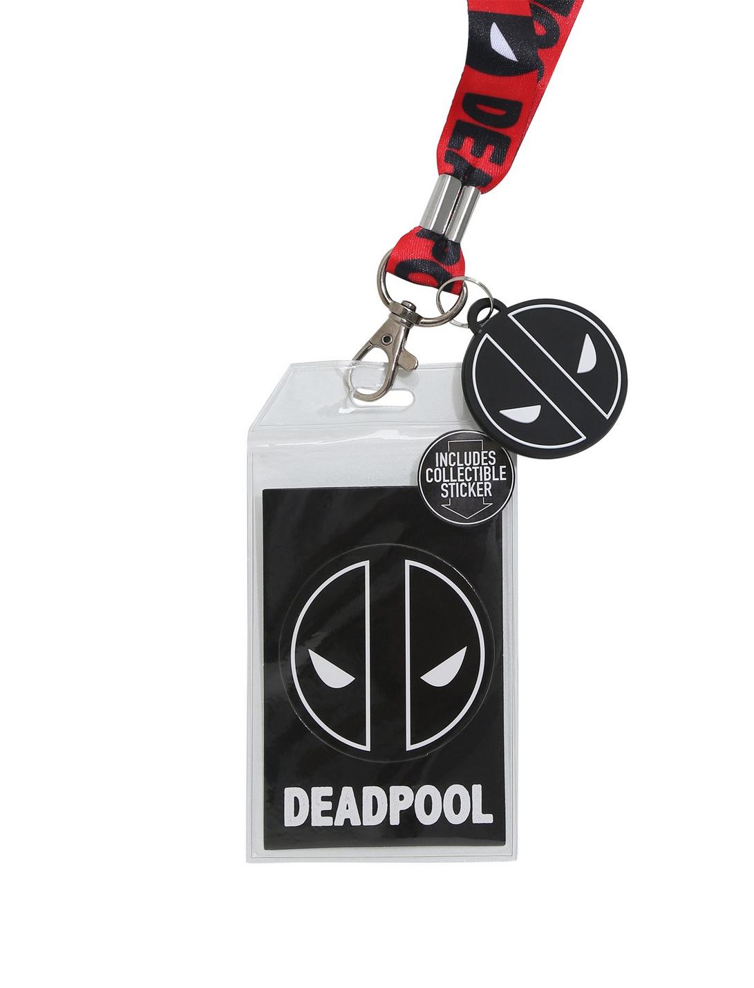 Marvel Deadpool Black & Red Logo Lanyard, , hi-res