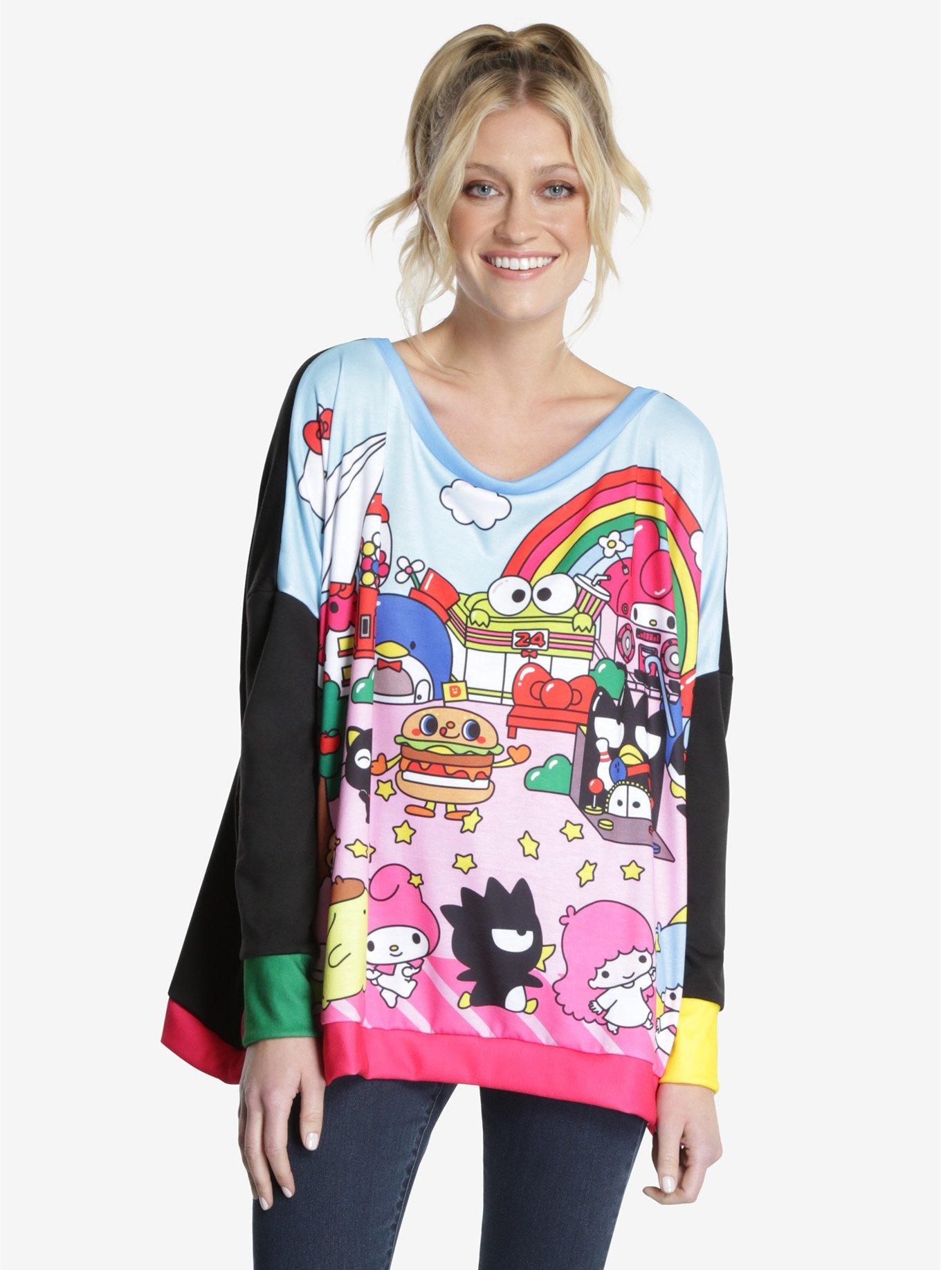 JapanLA Hello Sanrio Characters Poncho Sweatshirt, , hi-res
