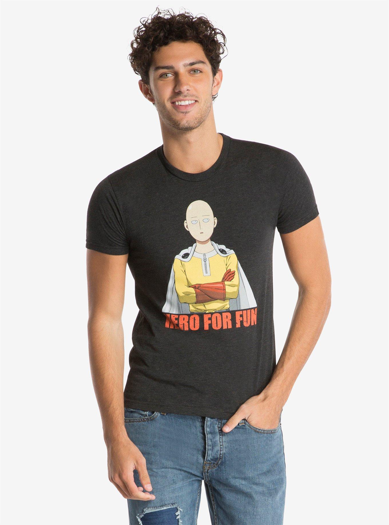 One Punch Man Hero For Fun T-Shirt, BLACK, hi-res