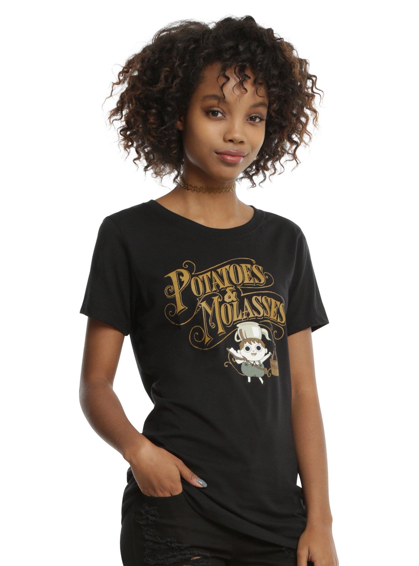 Over The Garden Wall Potatoes & Molasses Girls T-Shirt, BLACK, hi-res