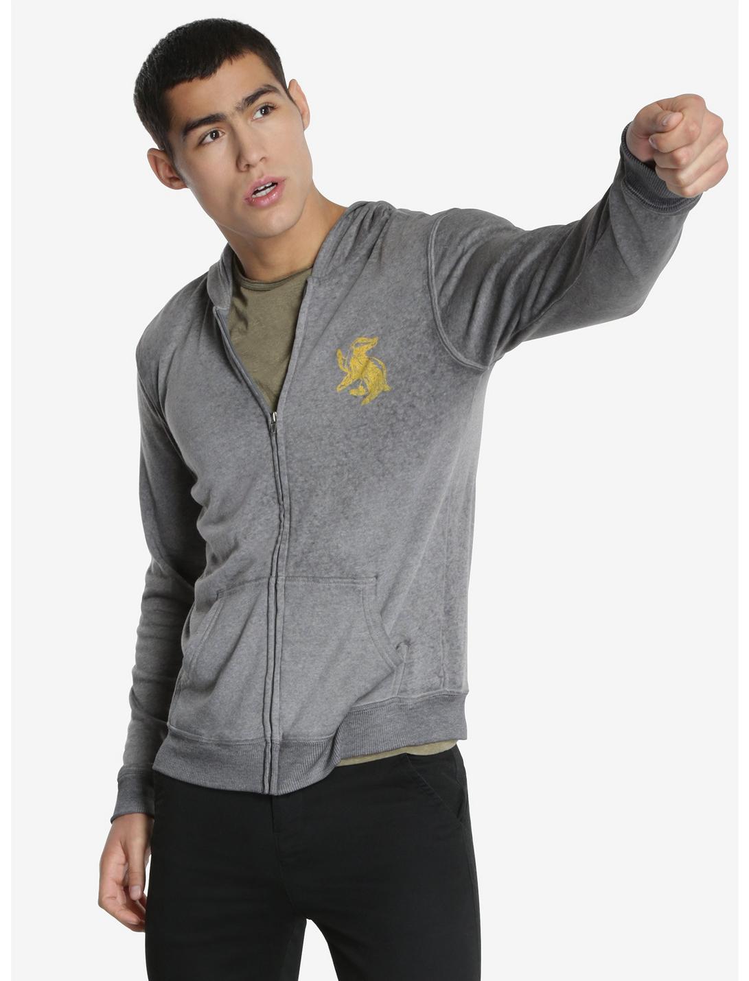 Harry Potter Hufflepuff Quidditch Captain Hoodie, GREY, hi-res