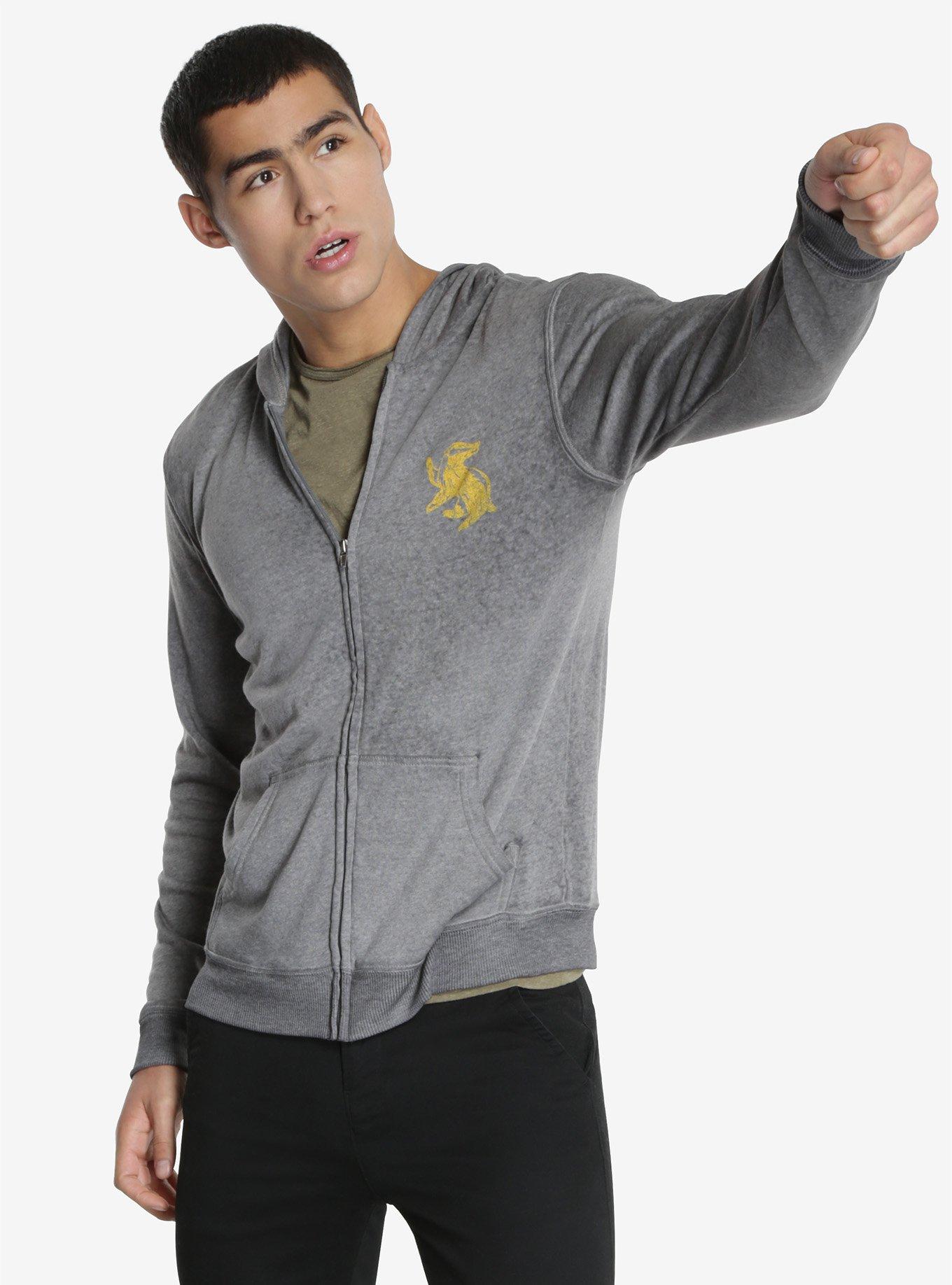 Harry Potter Hufflepuff Quidditch Captain Hoodie, GREY, hi-res