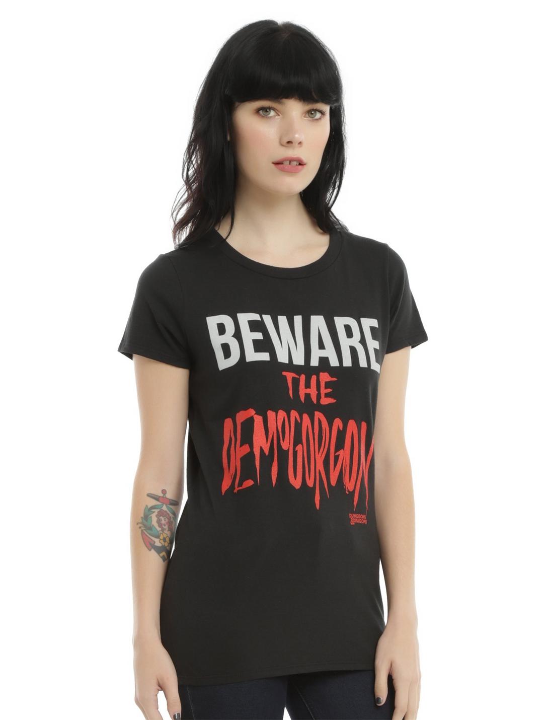 Dungeons & Dragons Beware The Demogorgon Girls T-Shirt, BLACK, hi-res