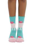 Teal & Pink Cupcake Crew Socks, , hi-res