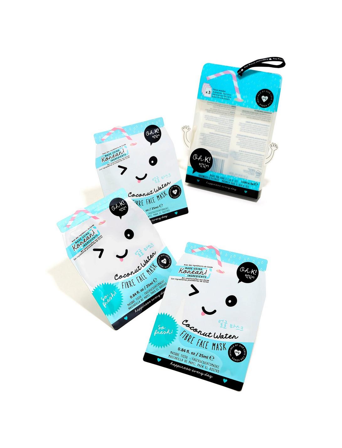 Oh K! Coconut Water Face Mask 3 Pack, , hi-res
