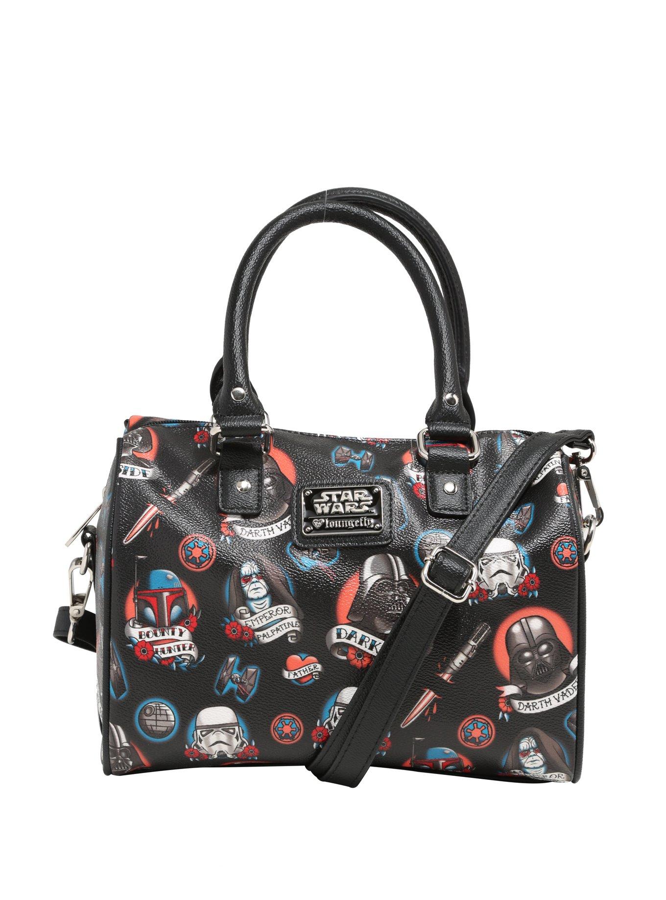 Loungefly Star Wars Dark Side Tattoo Flash Print Barrel Bag, , hi-res