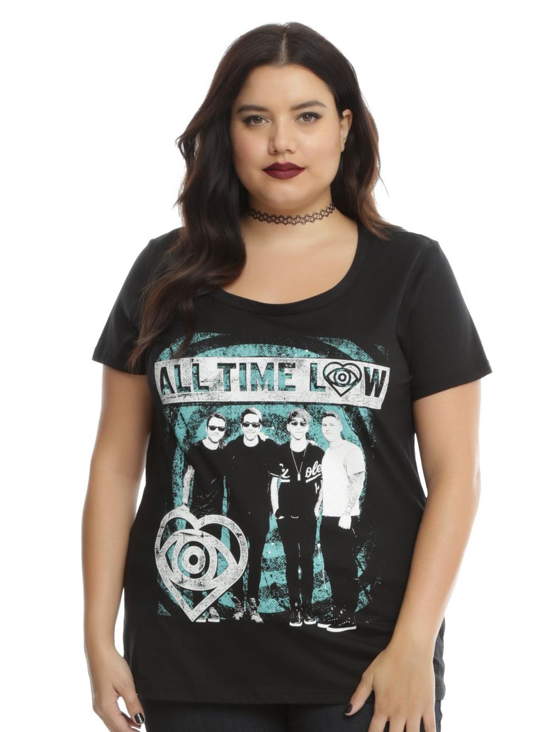 All Time Low Big Heart Girls T-Shirt Plus Size, BLACK, hi-res