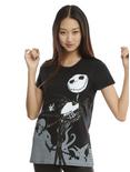 The Nightmare Before Christmas Jack & Sally Ghouls Girls T-Shirt, BLACK, hi-res