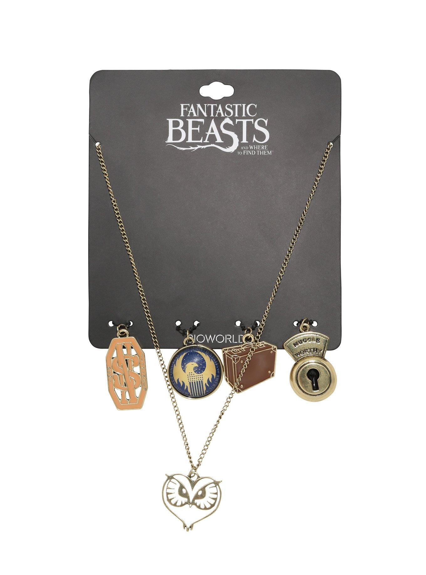Fantastic Beasts And Where To Find Them Multi Charm Necklace, , hi-res
