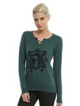Disney Brave Merida Green Lace-Up Neck Girls Sweater, GREEN, hi-res