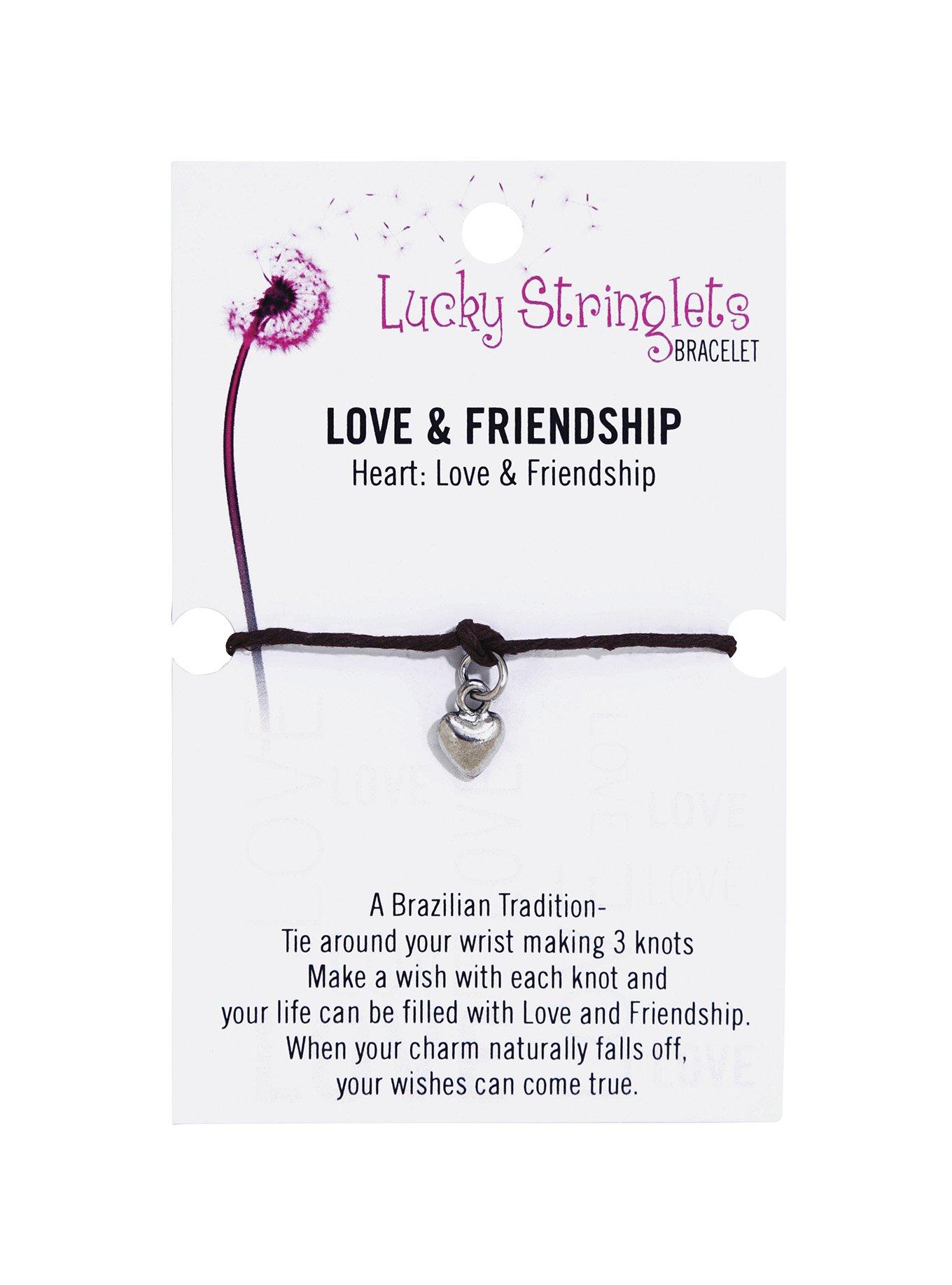 Heart Love & Friendship Stringlet Bracelet Hot Topic