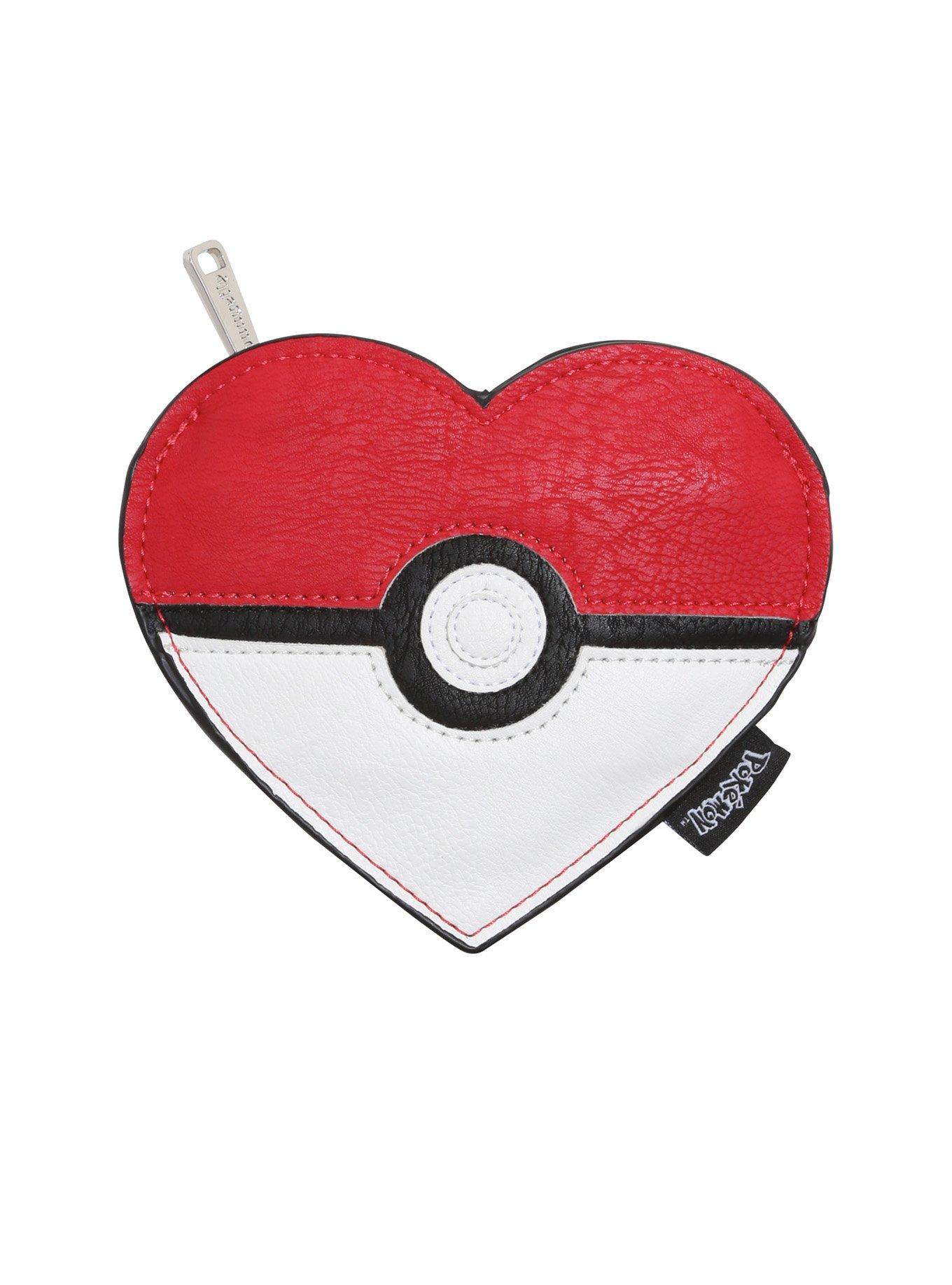 Loungefly Pokemon Poke Ball Heart Coin Purse, , hi-res