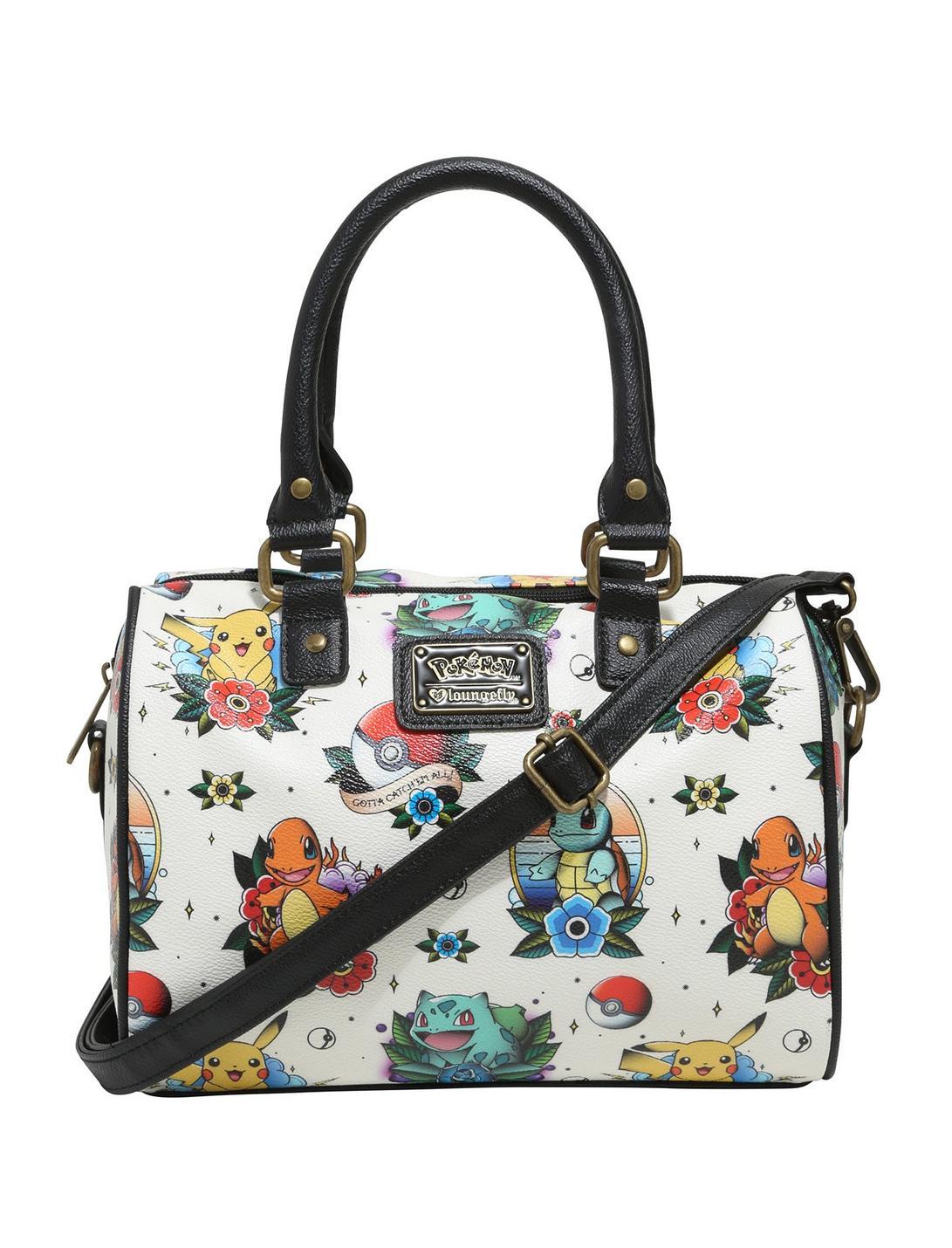 Loungefly Pokémon Tattoo Starters Barrel Bag, , hi-res