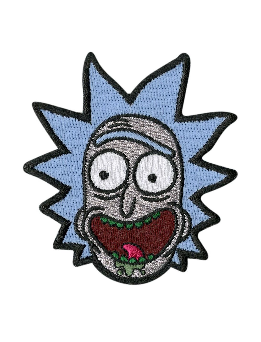 Rick And Morty Rick Face Iron-On Patch, , hi-res