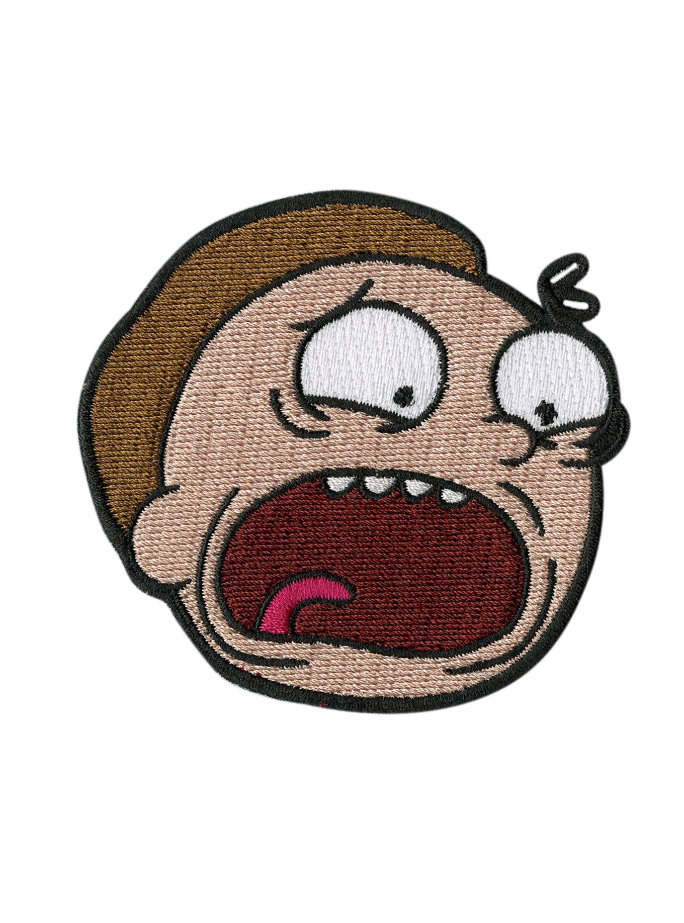 Rick And Morty Terrified Morty Iron-On Patch, , hi-res