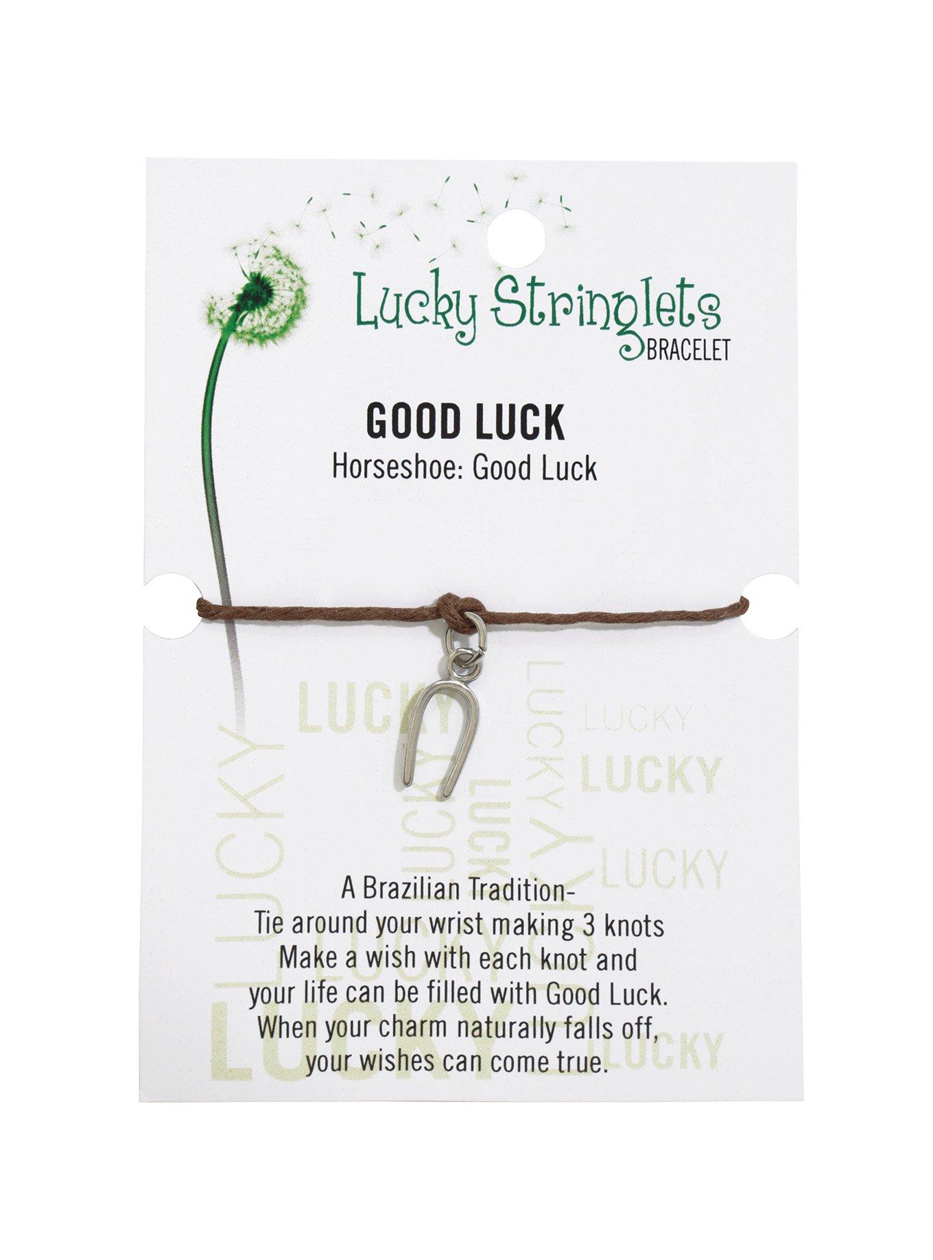 Horseshoe Good Luck Cord Bracelet, , hi-res