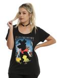 Disney Oliver & Company Silhouette Girls T-Shirt Plus, BLACK, hi-res