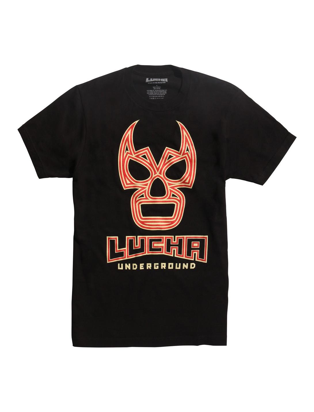 Lucha Underground Mask Logo T-Shirt, BLACK, hi-res