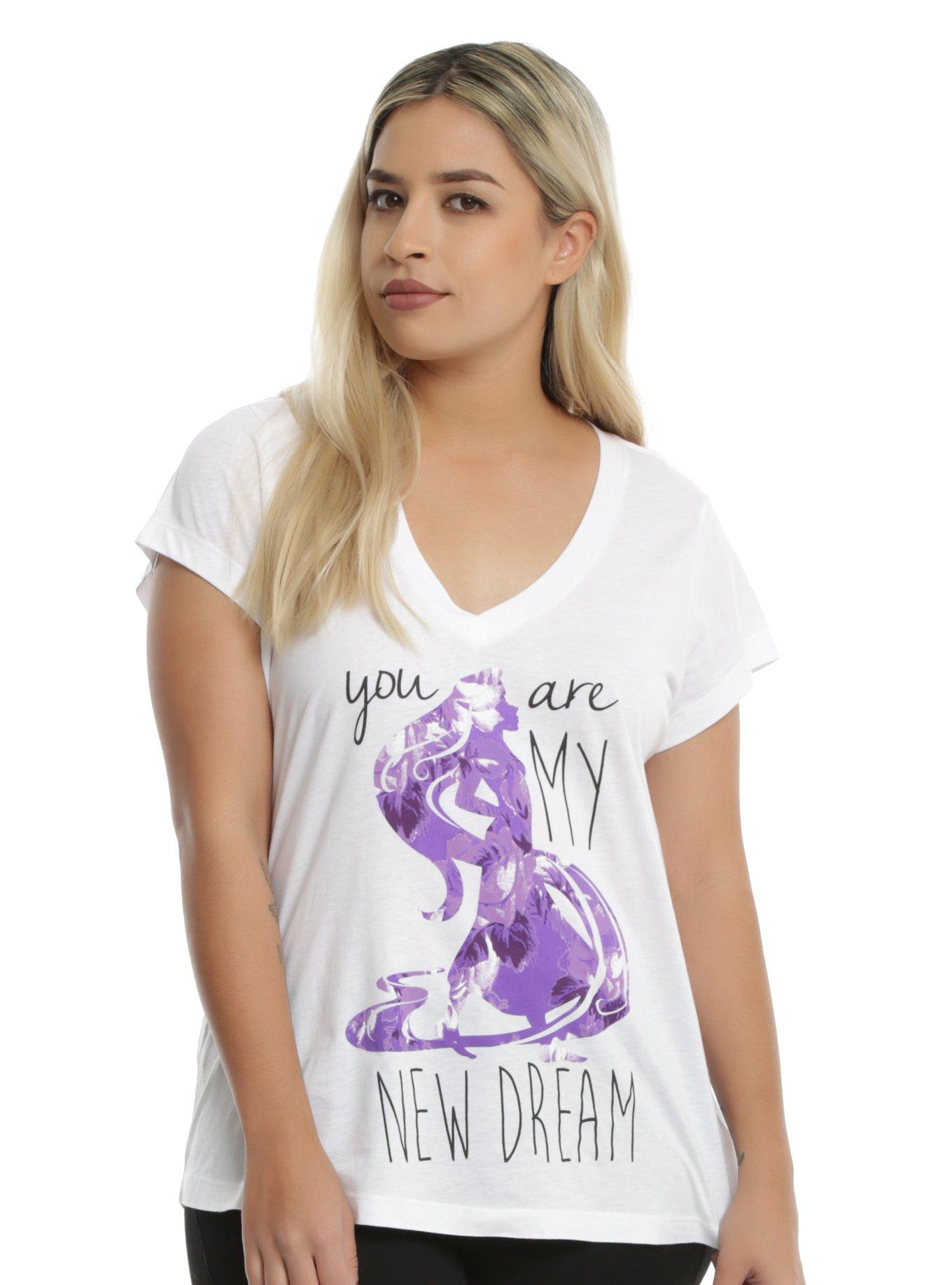 Disney Tangled You Are My New Dream Silhouette Girls T-Shirt Plus Size, WHITE, hi-res