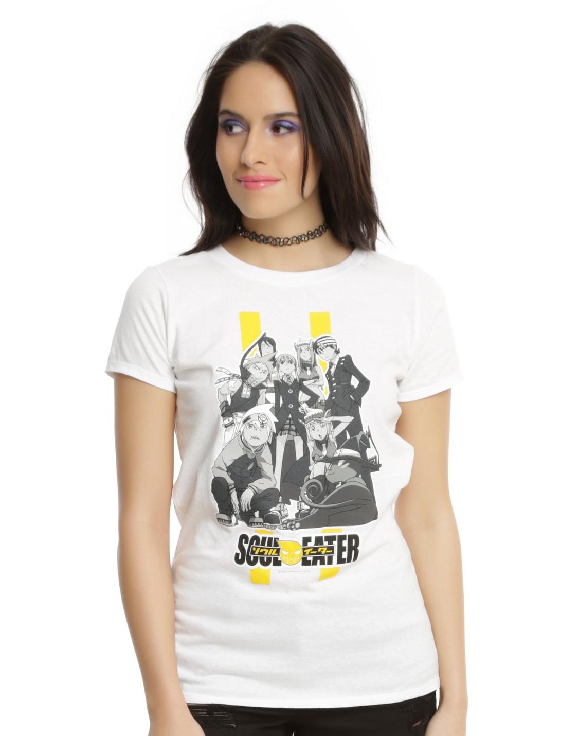 Soul Eater Death Weapon Meister Students Girls T-Shirt, WHITE, hi-res