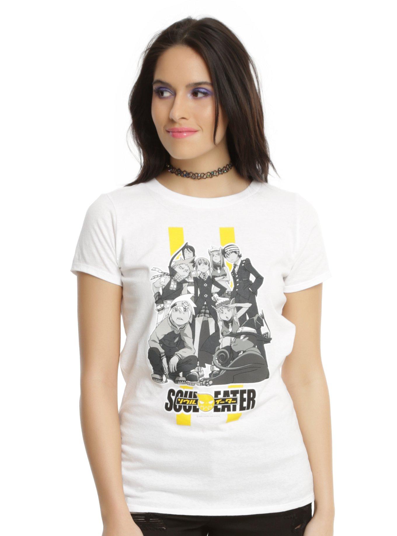 Soul Eater Death Weapon Meister Students Girls T-Shirt, WHITE, hi-res