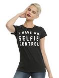 No Selfie Control Girls T-Shirt, BLACK, hi-res