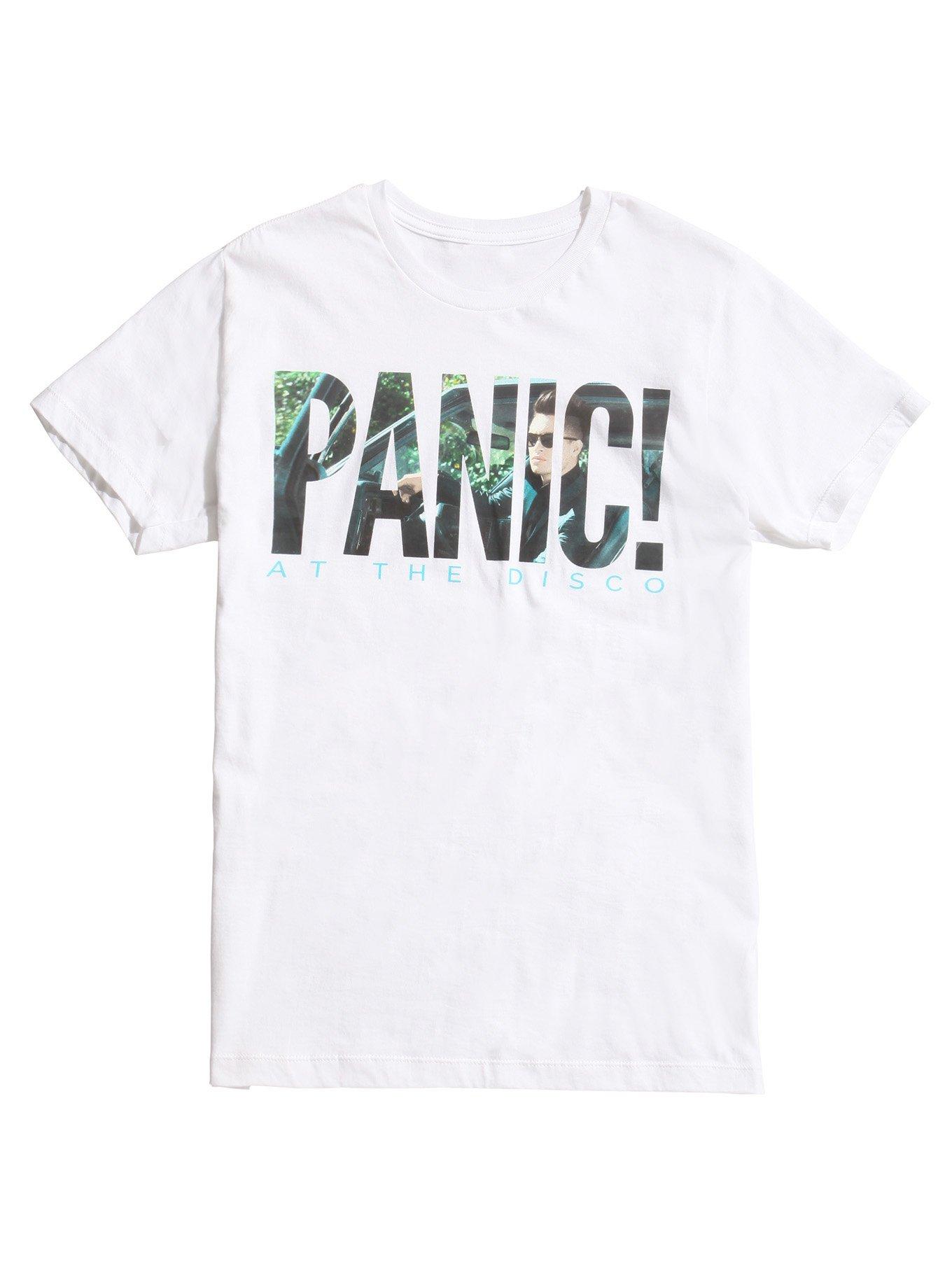 Panic! At The Disco Photo Fill Logo T-Shirt, WHITE, hi-res