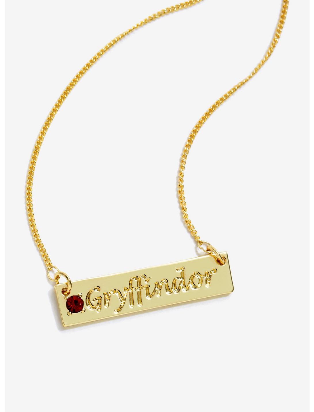 Harry Potter Gold Gryffindor Bar Necklace, , hi-res