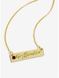 Harry Potter Gold Gryffindor Bar Necklace, , hi-res