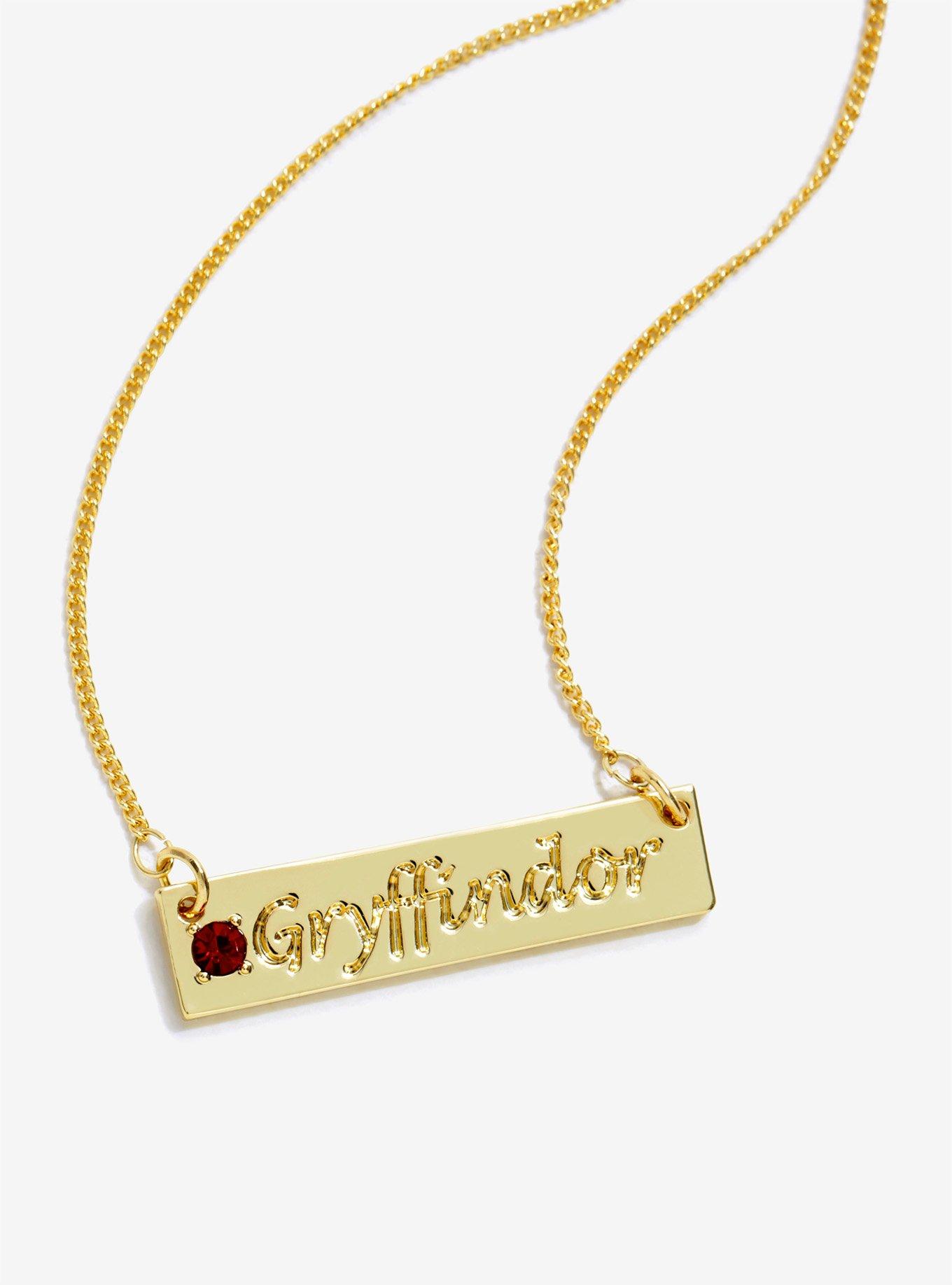 Harry Potter Gold Gryffindor Bar Necklace, , hi-res