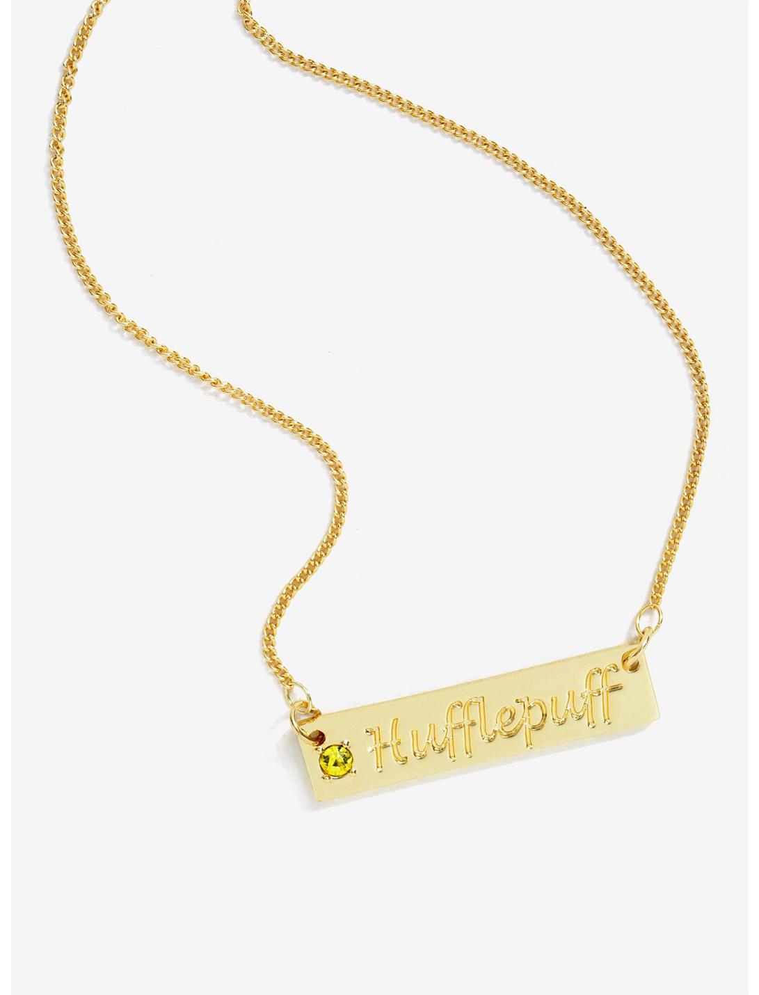 Harry Potter Gold Hufflepuff Bar Necklace, , hi-res