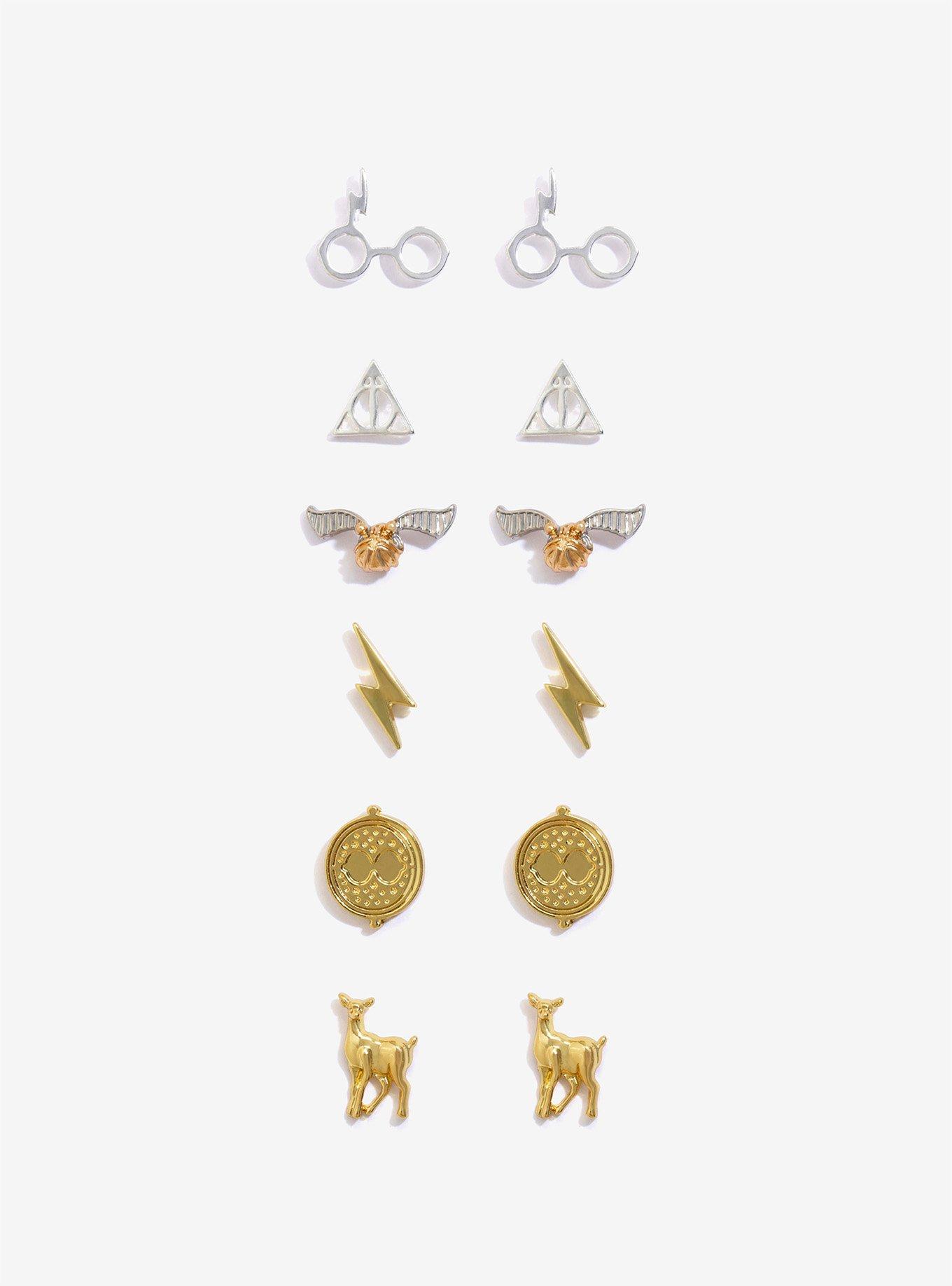 Harry Potter Gold And Silver Earring 6 Pair, , hi-res