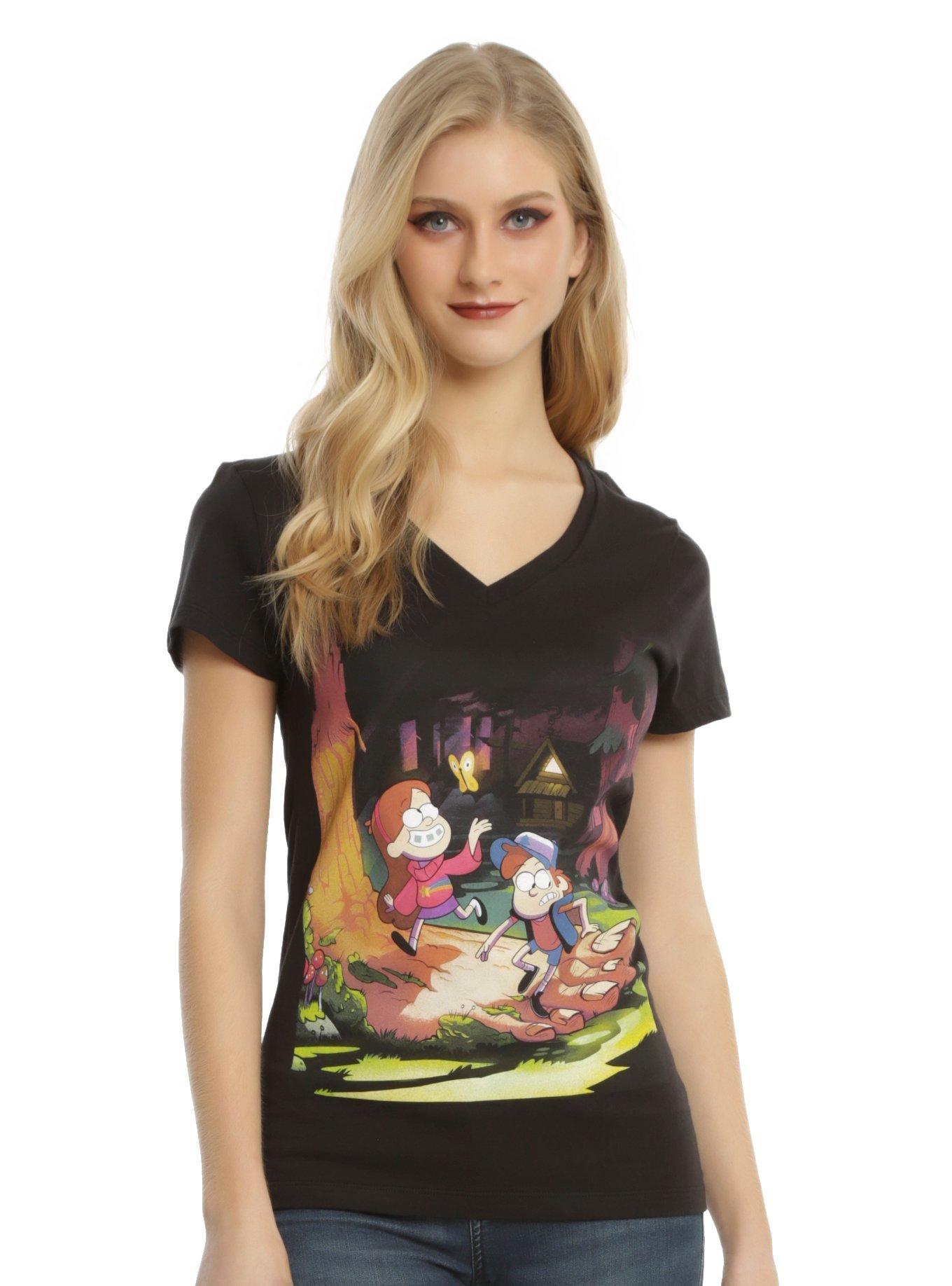Gravity Falls Foot Tree Girls T-Shirt, BLACK, hi-res