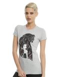 Disney Beauty And The Beast Silhouette Girls T-Shirt, GREY, hi-res