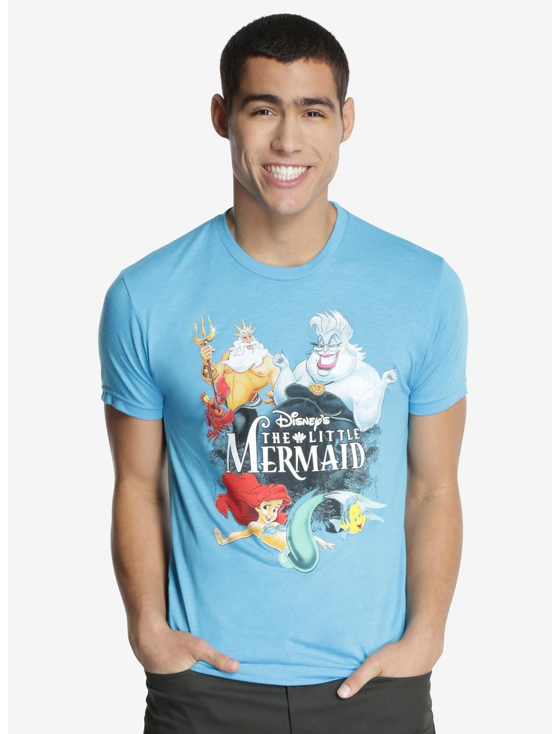 Disney The Little Mermaid Poster T-Shirt, DUST BLUE, hi-res