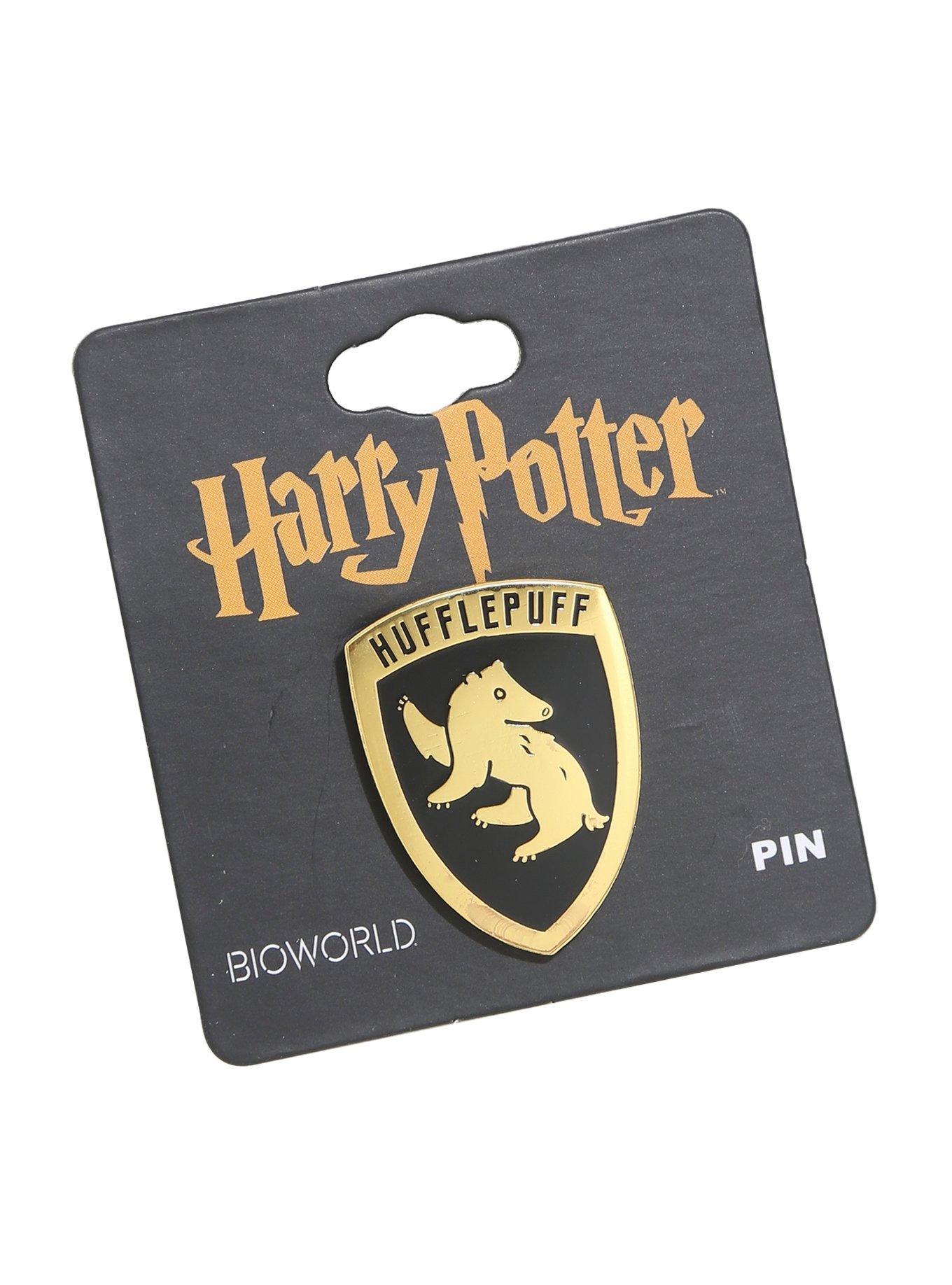 Harry Potter Hufflepuff Crest Enamel Pin, , hi-res