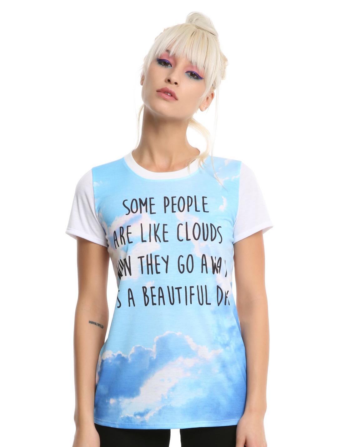People Like Clouds Girls Sublimation T-Shirt, BLUE, hi-res