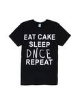 DNCE Eat Cake Sleep Repeat T-Shirt, BLACK, hi-res