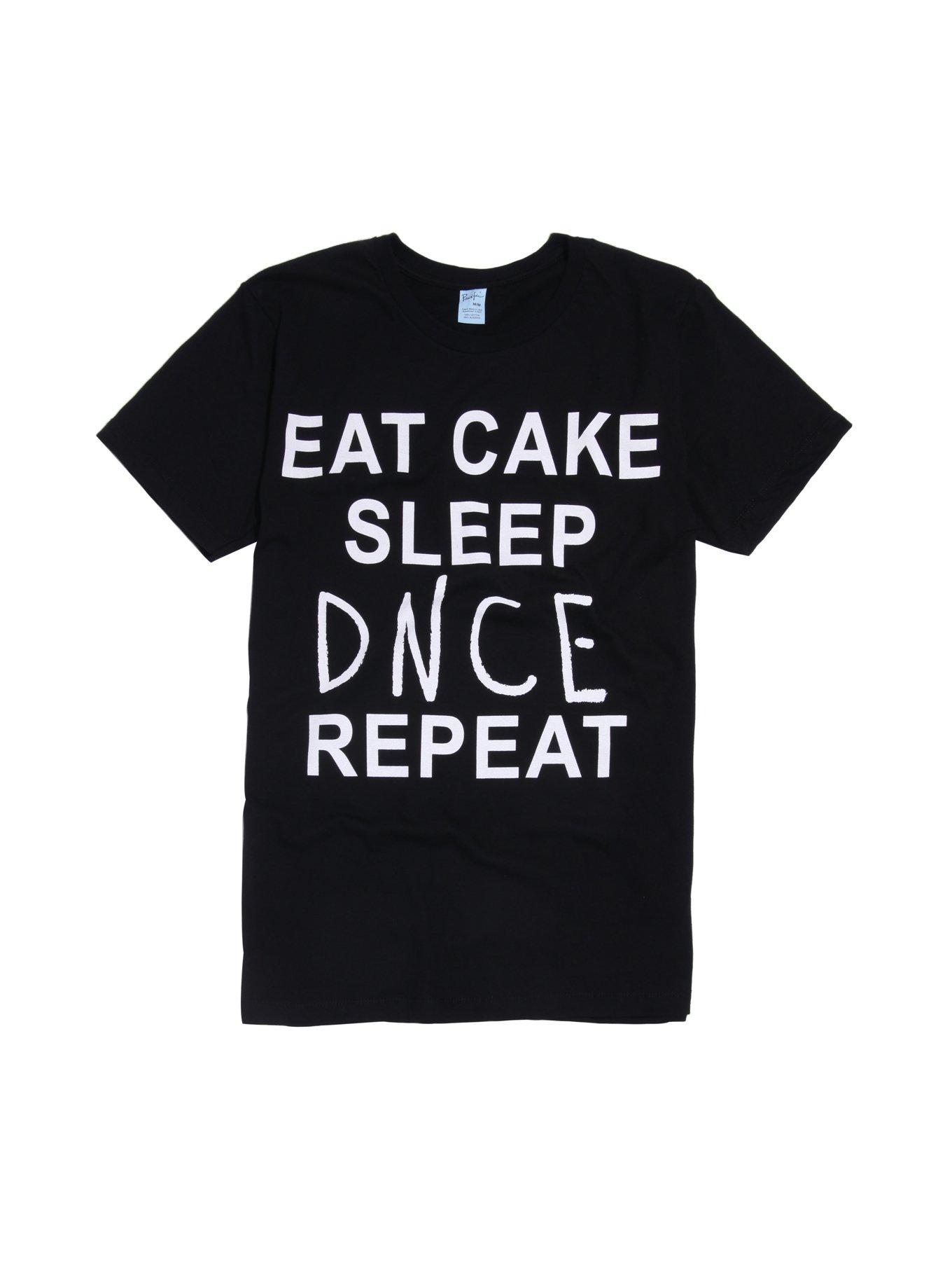 DNCE Eat Cake Sleep Repeat T-Shirt, BLACK, hi-res