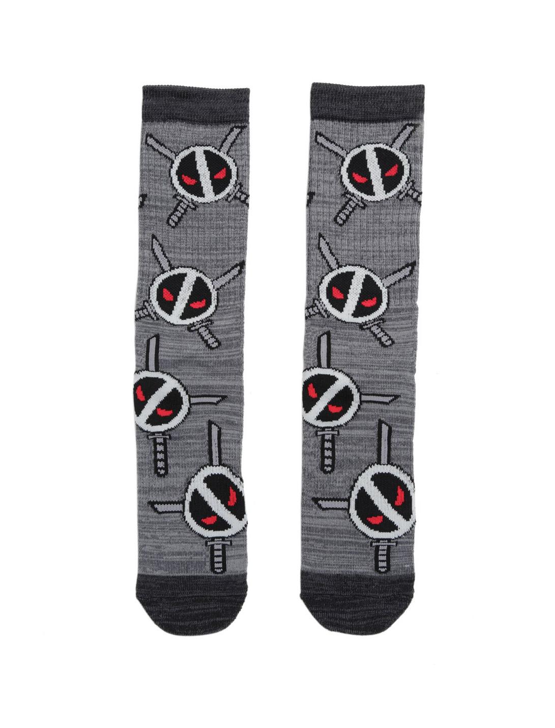Marvel Deadpool Logo Crew Socks, , hi-res