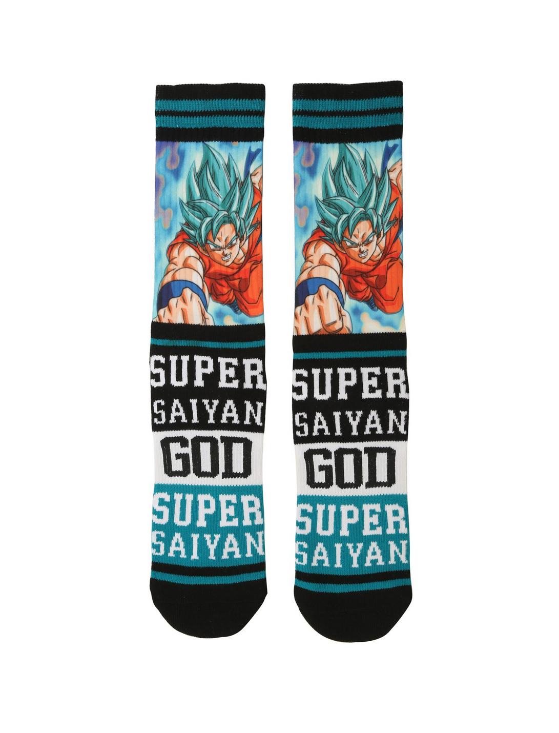 Dragon Ball Z Super Saiyan God Super Saiyan Goku Crew Socks, , hi-res