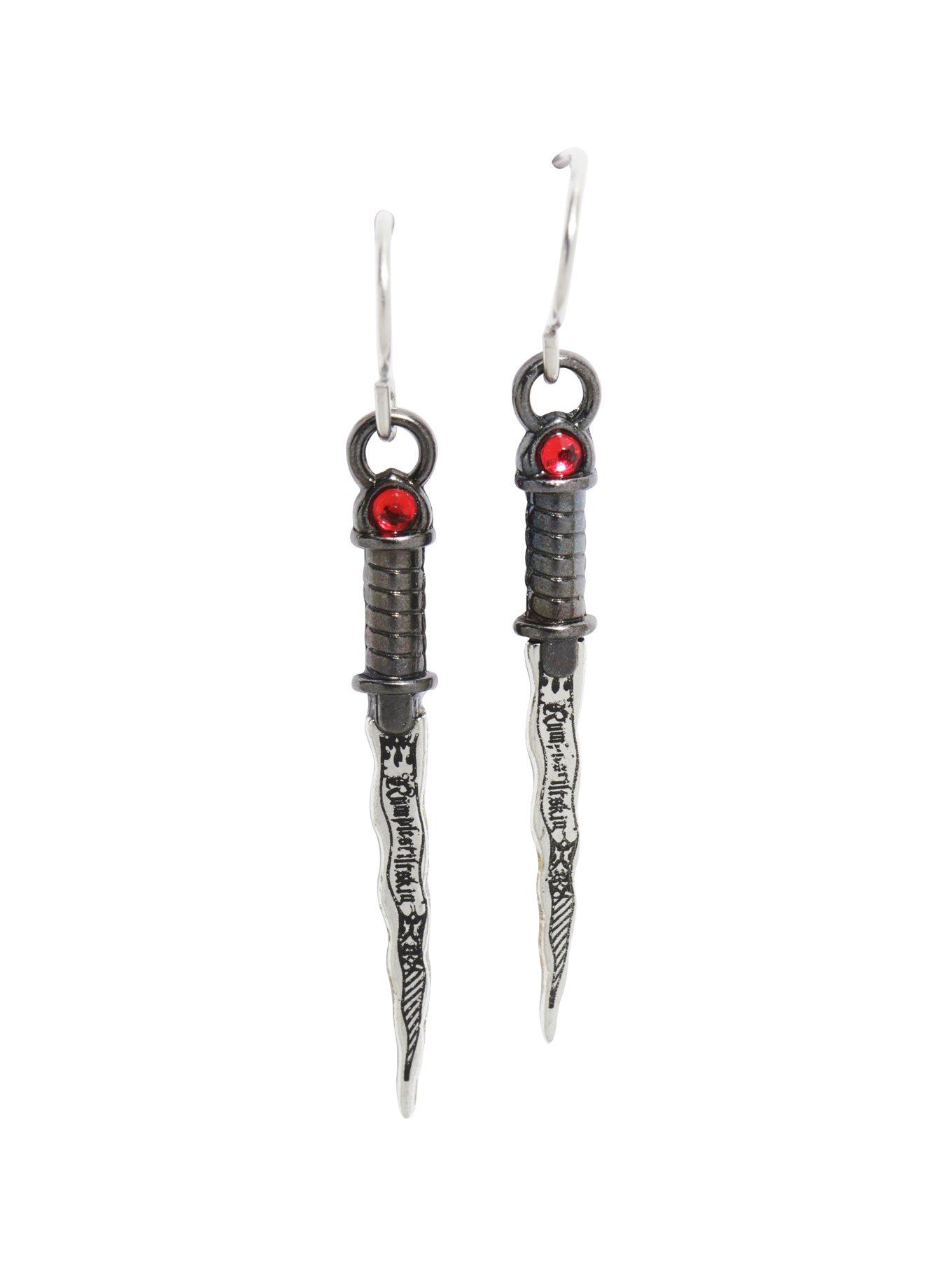 Once Upon A Time Rumplestiltskin Dagger Drop Earrings, , hi-res