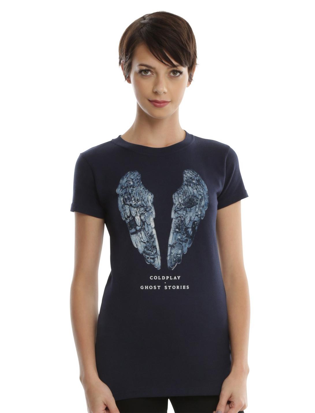 Coldplay Ghost Stories Cover Girls T-Shirt, NAVY, hi-res
