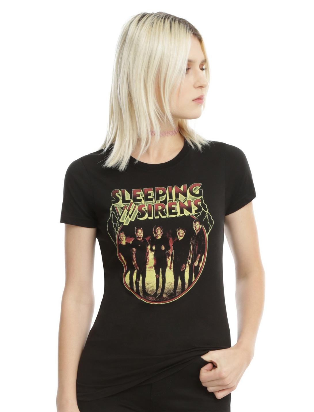 Sleeping With Sirens Stormy Girls T-Shirt, BLACK, hi-res
