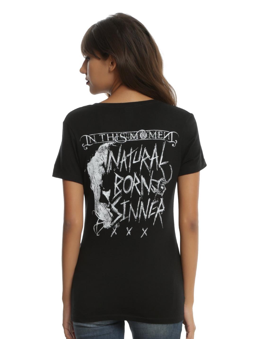 In This Moment Natural Born Sinner Girls T-Shirt, BLACK, hi-res