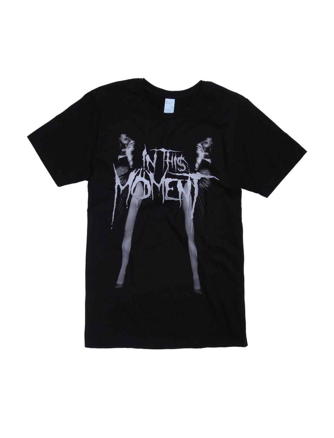In This Moment Black Widow Leg Mirrored T-Shirt, BLACK, hi-res