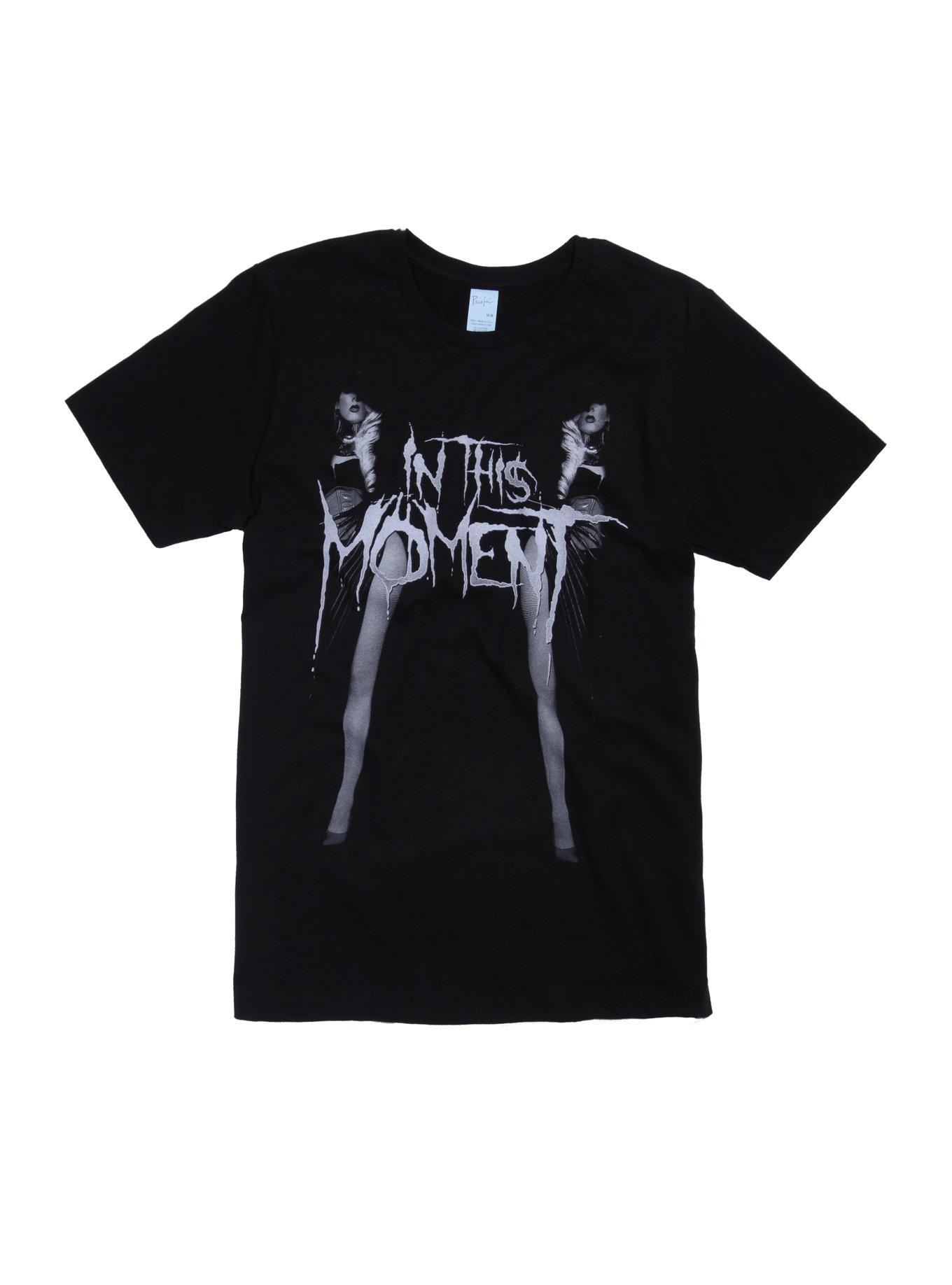 In This Moment Black Widow Leg Mirrored T-Shirt, BLACK, hi-res