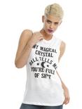 Crystal Ball Girls Muscle Top, WHITE, hi-res