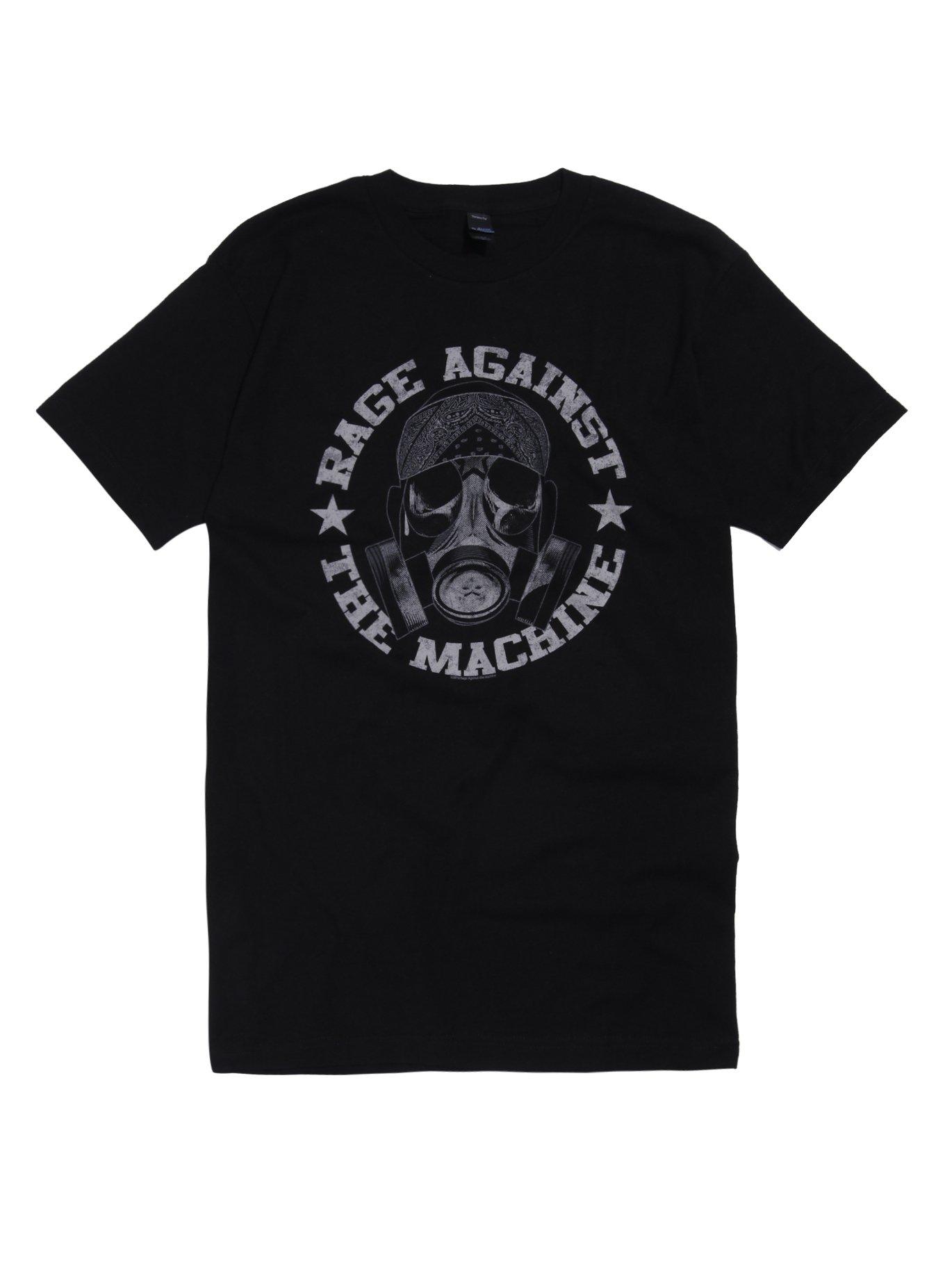 Rage Against The Machine Gas Mask T-Shirt, BLACK, hi-res